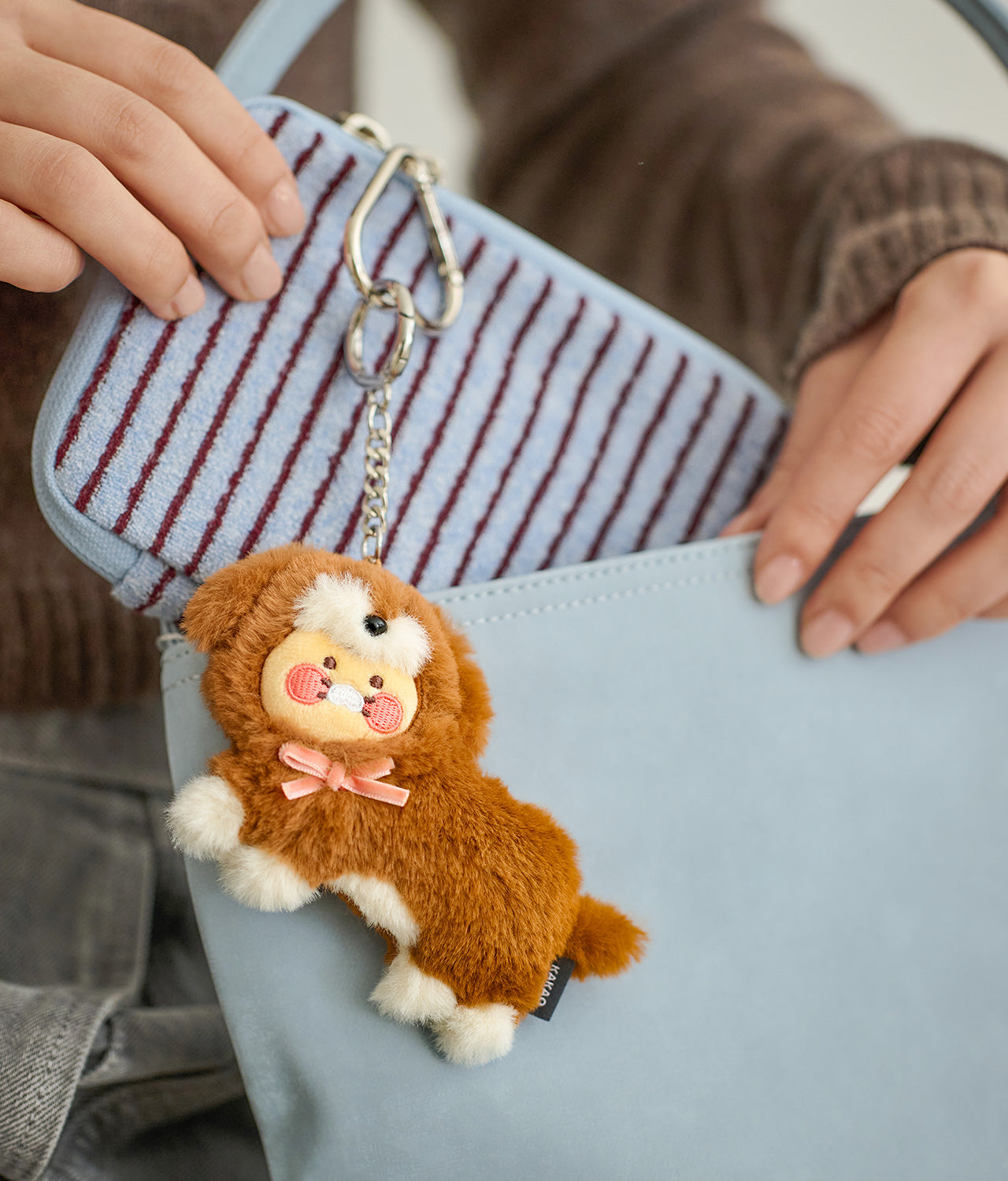 KAKAO FRIENDS - Marron Porte-cles Peluche Chunsik - Detail 9