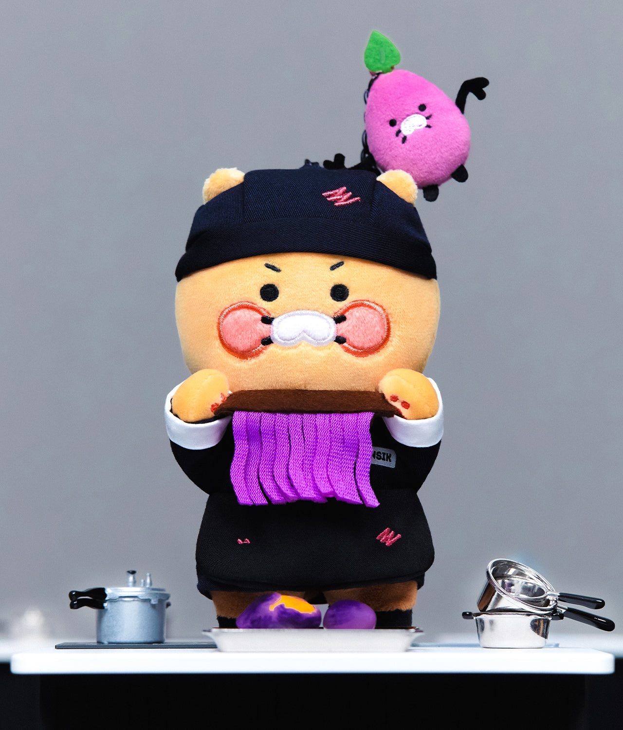 KAKAO FRIENDS - XFriends PeluchePorte-cles Couverts Chunsik - Detail 4