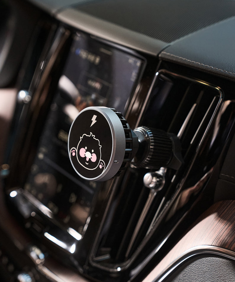 KAKAO FRIENDS - Noir Qi2 Voiture Chargeur Chunsik - Detail 3