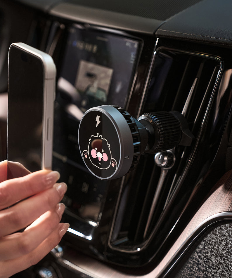 KAKAO FRIENDS - Noir Qi2 Voiture Chargeur Chunsik - Detail 4