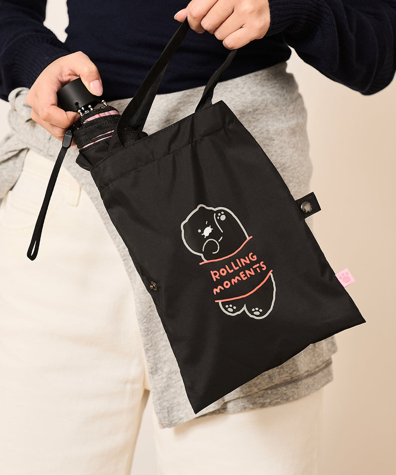 KAKAO FRIENDS - Noir MiniPochette Parapluie Chunsik - Detail 7