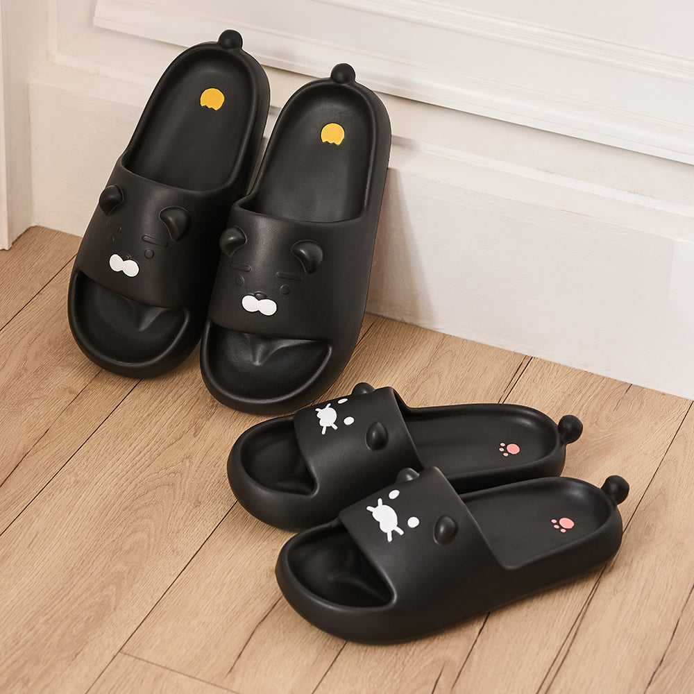 KAKAO FRIENDS - Noir Pantoufles Homme Ryan