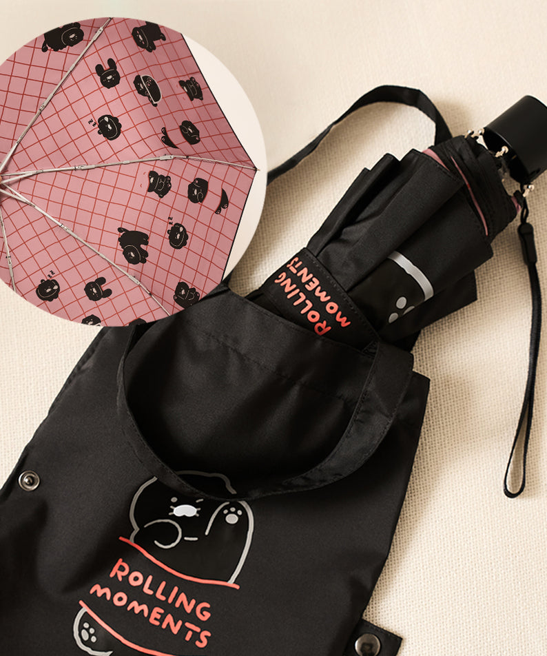 KAKAO FRIENDS - Noir MiniPochette Parapluie Chunsik