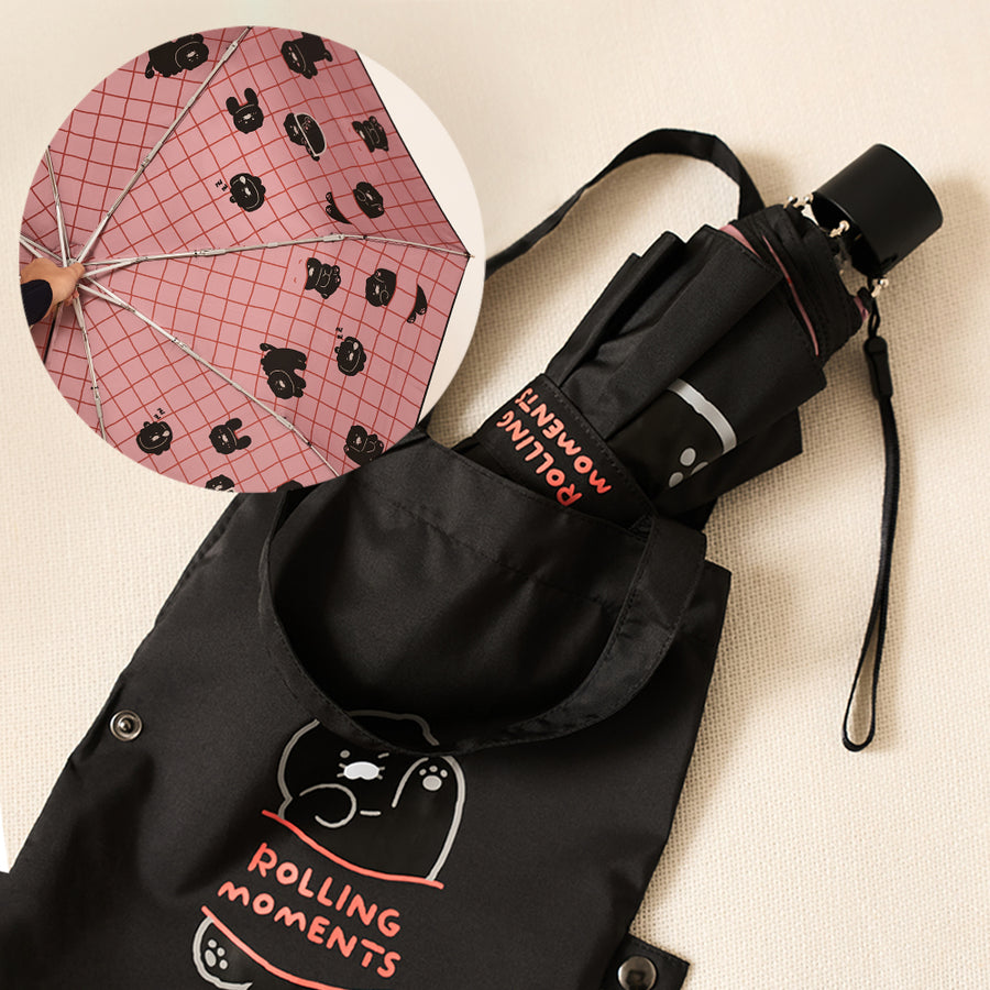 KAKAO FRIENDS - Noir MiniPochette Parapluie Chunsik
