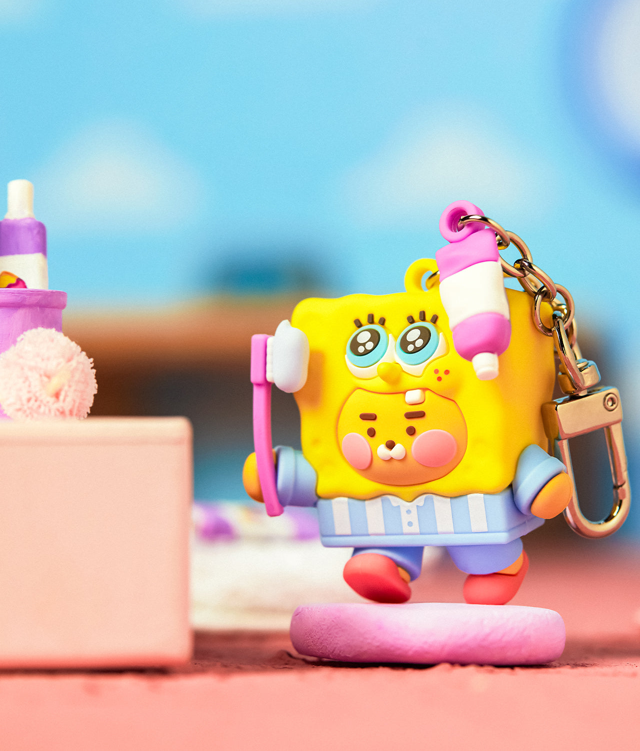 KAKAO FRIENDS - SpongeBobXFriends Baby SpongeBob Figurine Porte-cles Little Ryan - Detail 5