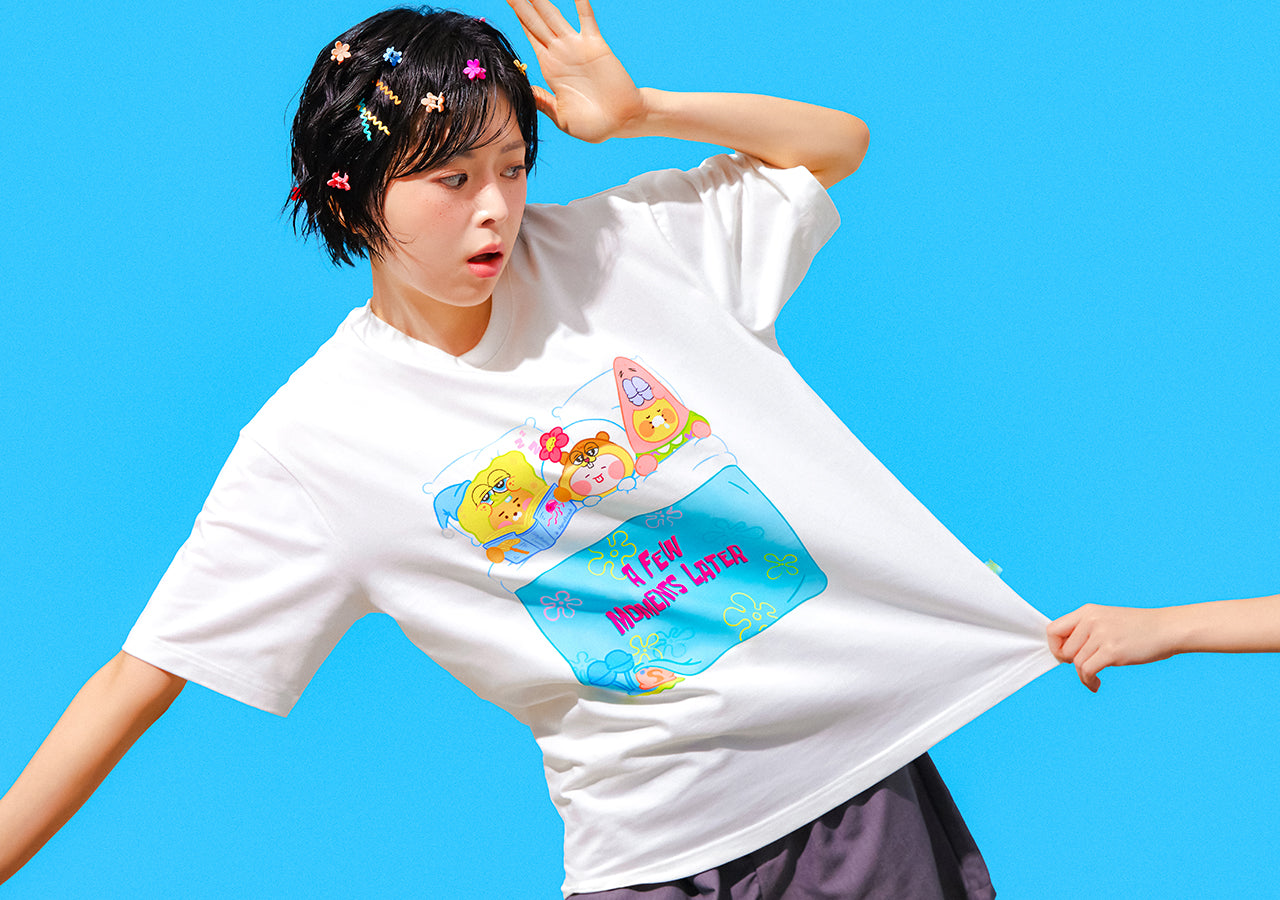 KAKAO FRIENDS - SpongeBobXFriends Femme T-shirt Friends - Detail 6