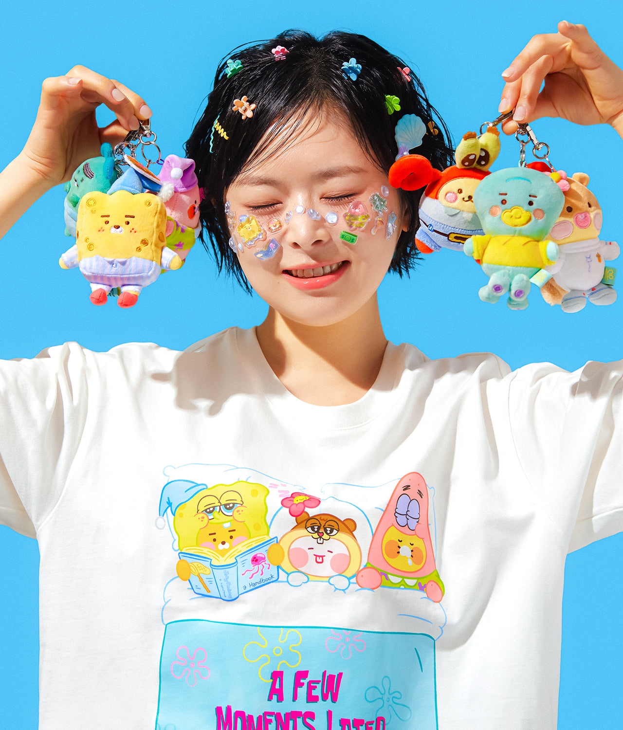 KAKAO FRIENDS - [Set Complet] SpongeBobXFriends Baby Porte-cles Peluche 6 - Detail 8