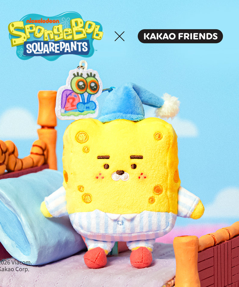 KAKAO FRIENDS - SpongeBobXFriends Baby SpongeBob Porte-cles Peluche Little Ryan