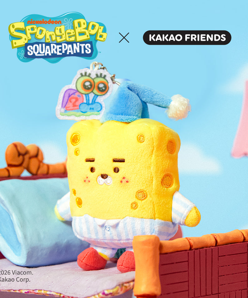 KAKAO FRIENDS - SpongeBobXFriends Baby SpongeBob Porte-cles Peluche Little Ryan