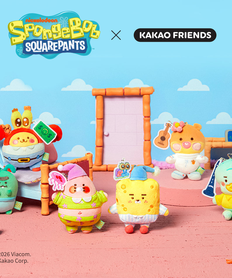 KAKAO FRIENDS - SpongeBobXFriends Baby SpongeBob Porte-cles Peluche Little Ryan