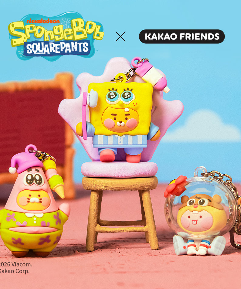 KAKAO FRIENDS - SpongeBobXFriends Baby Sandy Figurine Porte-cles Little Apeach