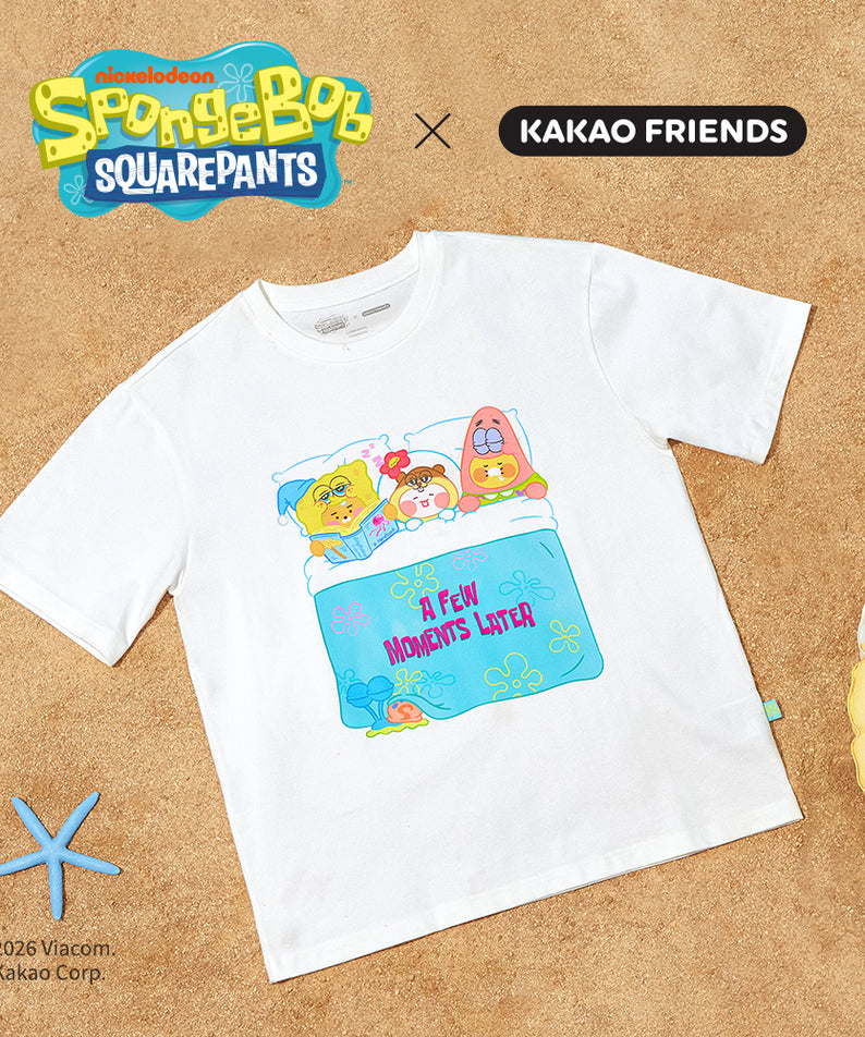 KAKAO FRIENDS - SpongeBobXFriends Femme T-shirt Friends
