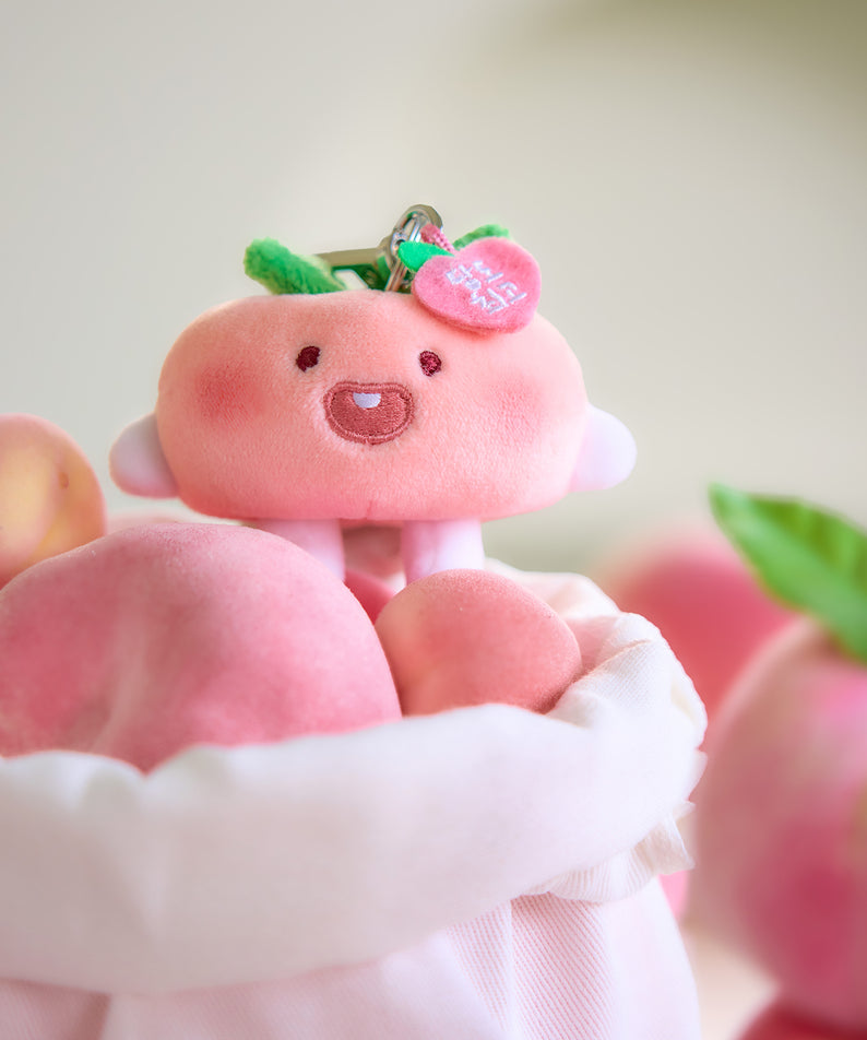KAKAO FRIENDS - Peach Peach Porte-cles Peluche Plat Little Apeach - Detail 5