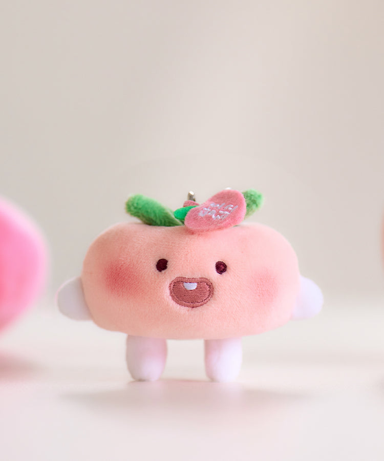 KAKAO FRIENDS - Peach Peach Porte-cles Peluche Plat Little Apeach - Detail 3