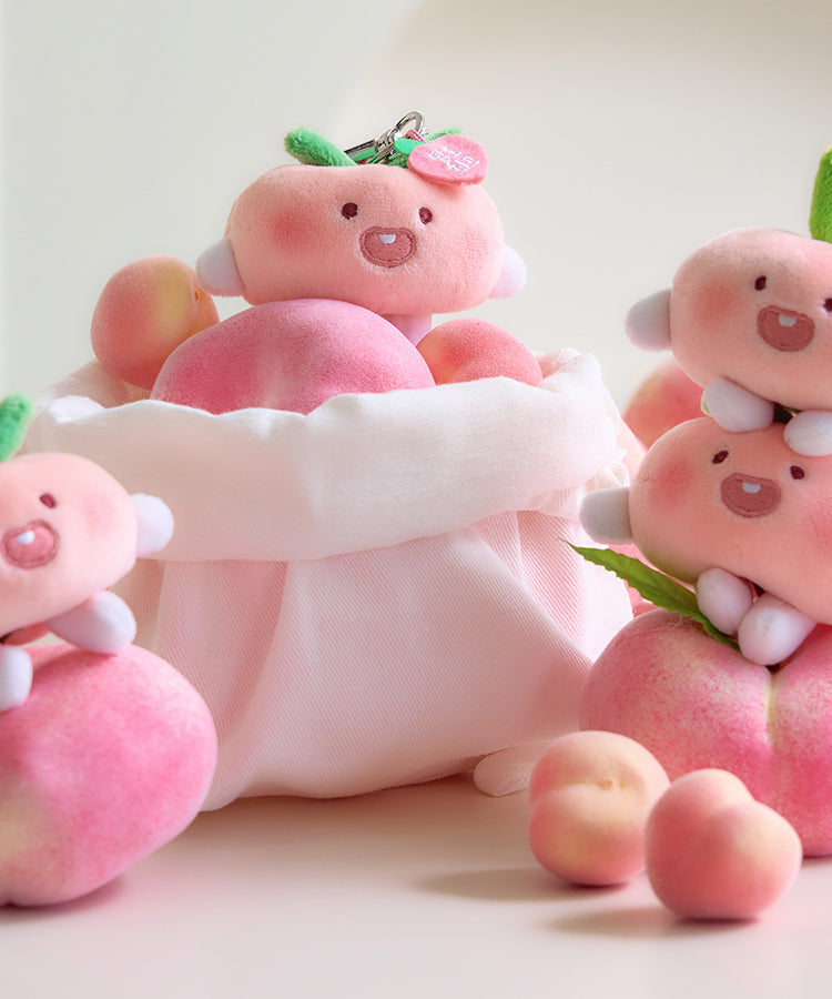 KAKAO FRIENDS - Peach Peach Porte-cles Peluche Plat Little Apeach - Detail 7
