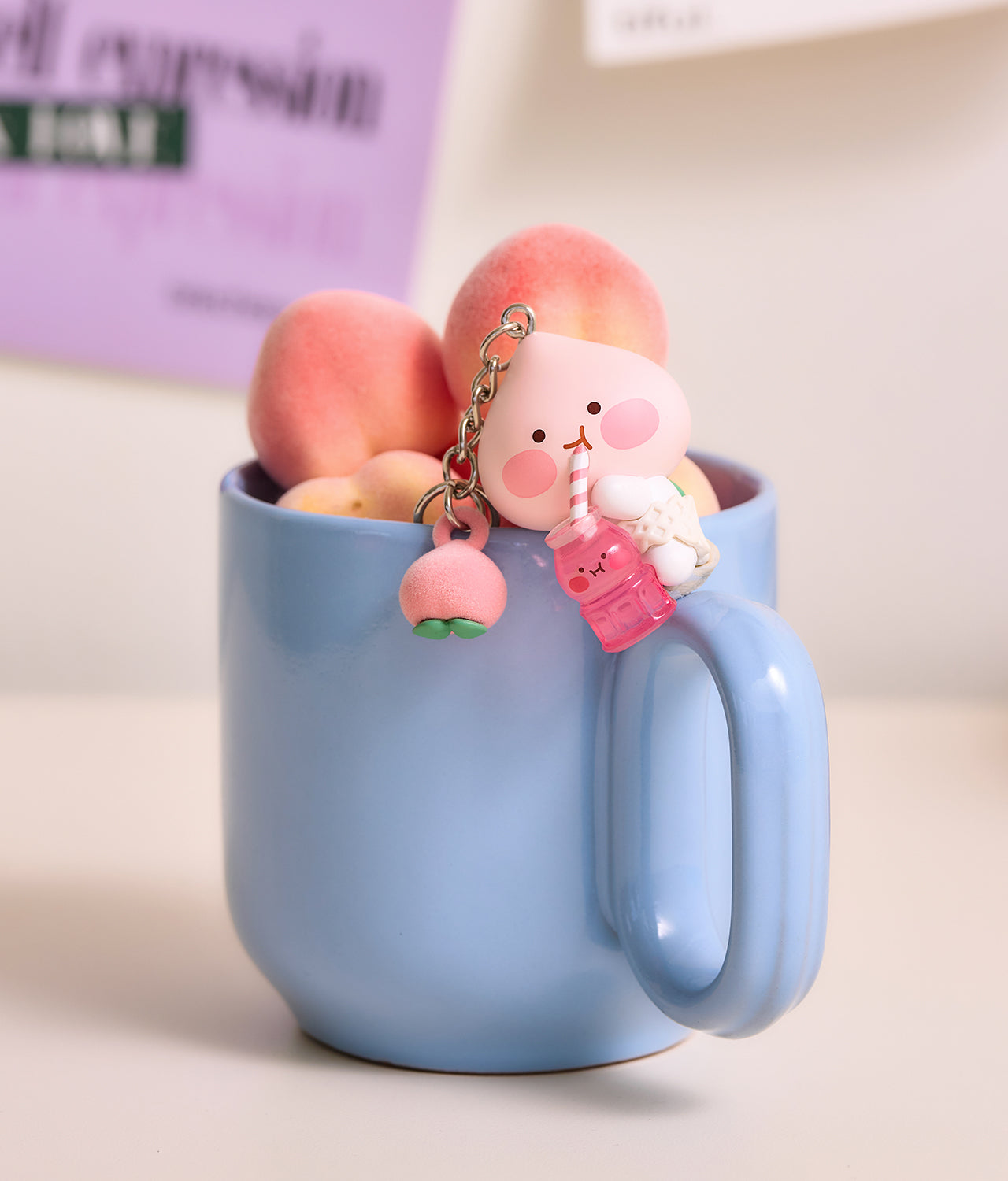 KAKAO FRIENDS - Peach Peach Figurine Porte-cles Little Apeach - Detail 5
