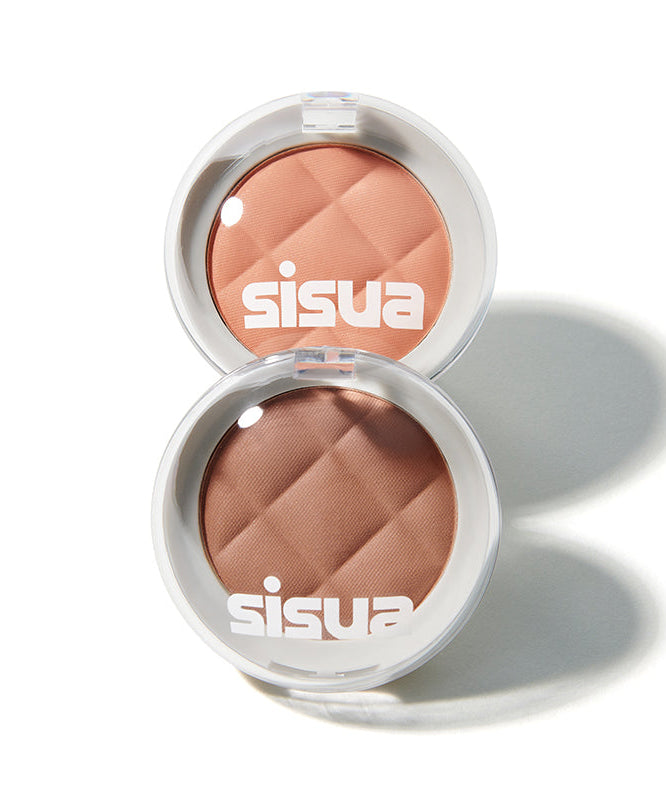 UNLEASHIA Waffle Dough Blusher de la marque UNLEASHIA, blush effet waffle en duo dans un étui transparent.