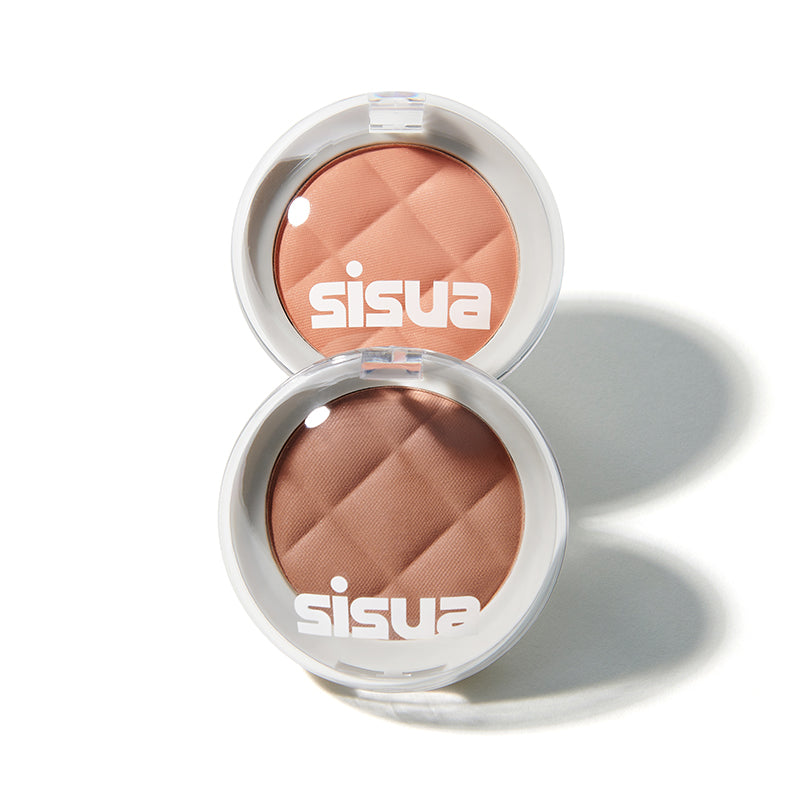 UNLEASHIA Waffle Dough Blusher de la marque UNLEASHIA, blush effet waffle en duo dans un étui transparent.