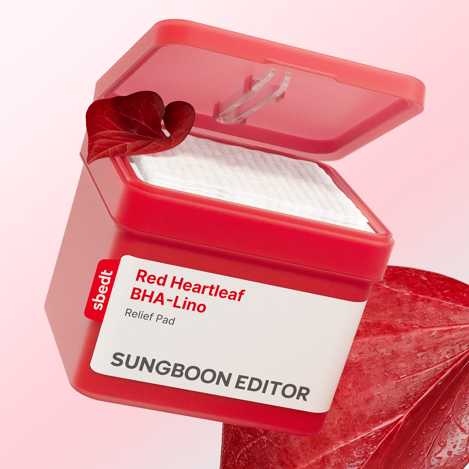 SUNGBOON EDITOR Red Houttuynia BHA Pads toner 60 pièces