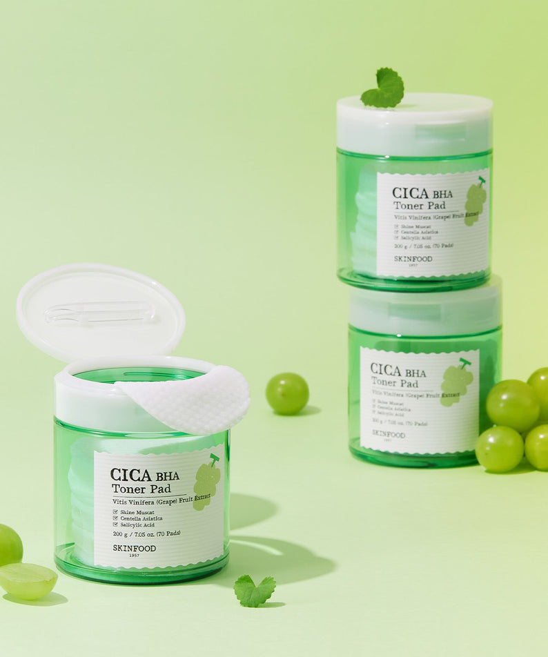 SKINFOOD Shine Muscat Cica Bach Toner Pad (70 sheets)