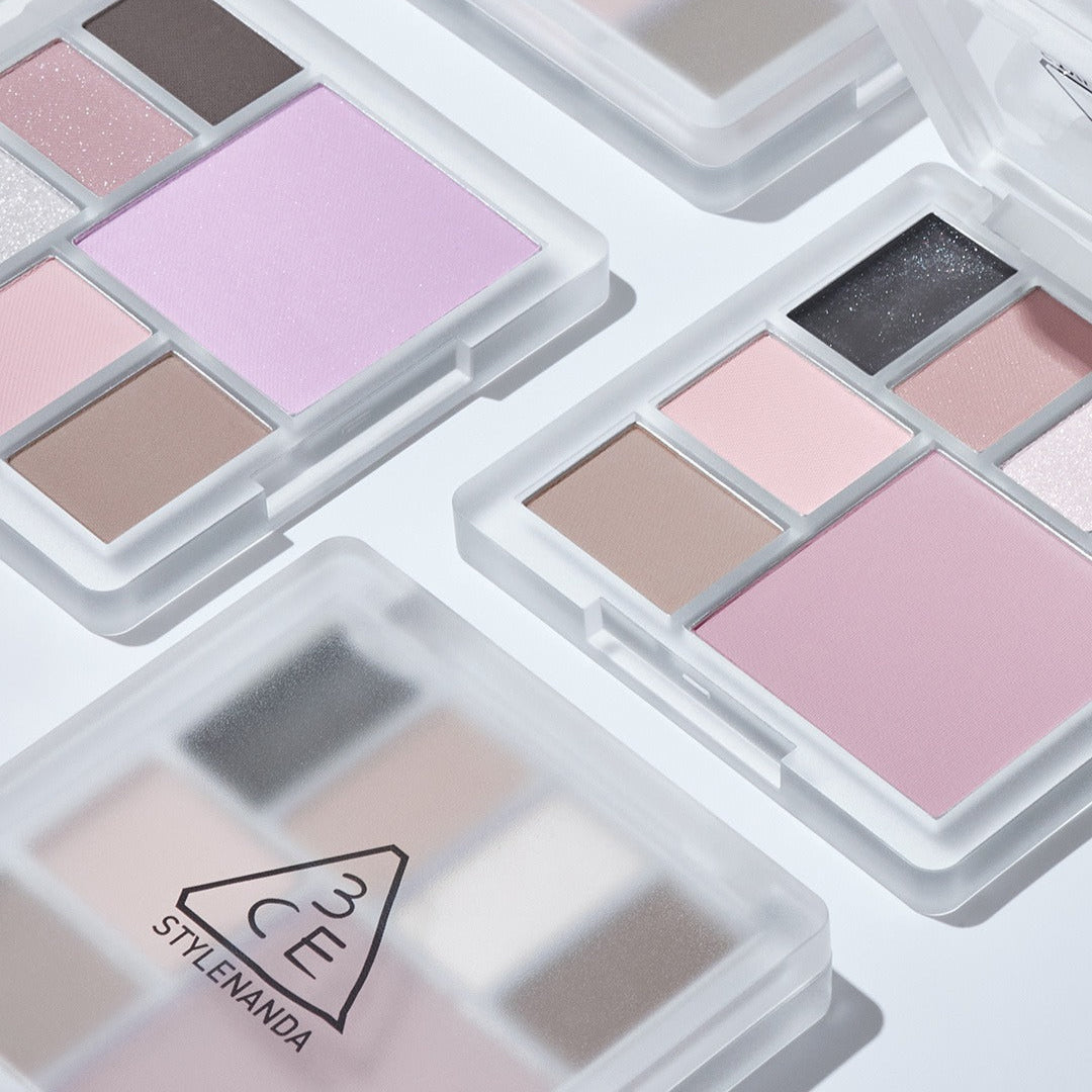 3CE Allround Multi Palette 9.6g : palette de fards aux tons nude et roses, dans des compartiments blancs, StyleNanda