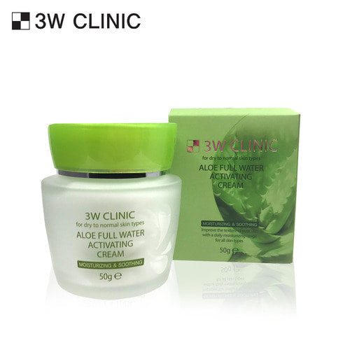 3W CLINIC Aloe Full Water Activating Cream 50g
