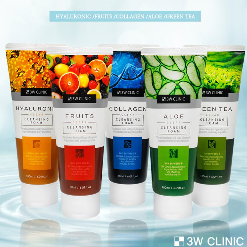 3W CLINIC Clear Cleansing Foam 180ml disponible sur Ma petite Coree, ton Eshop 100% K-beauty en direct de Seoul