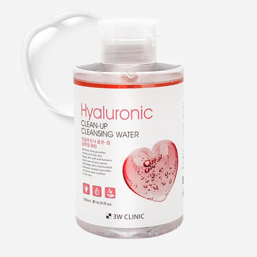 3W CLINIC Hyaluronic Clean Up Cleansing Water 500ml