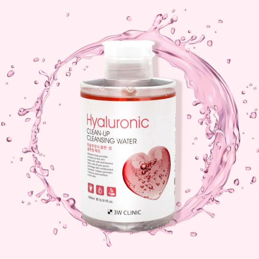 3W CLINIC Hyaluronic Clean Up Cleansing Water 500ml