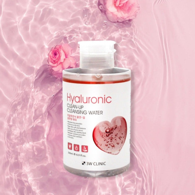3W CLINIC Hyaluronic Clean Up Cleansing Water 500ml