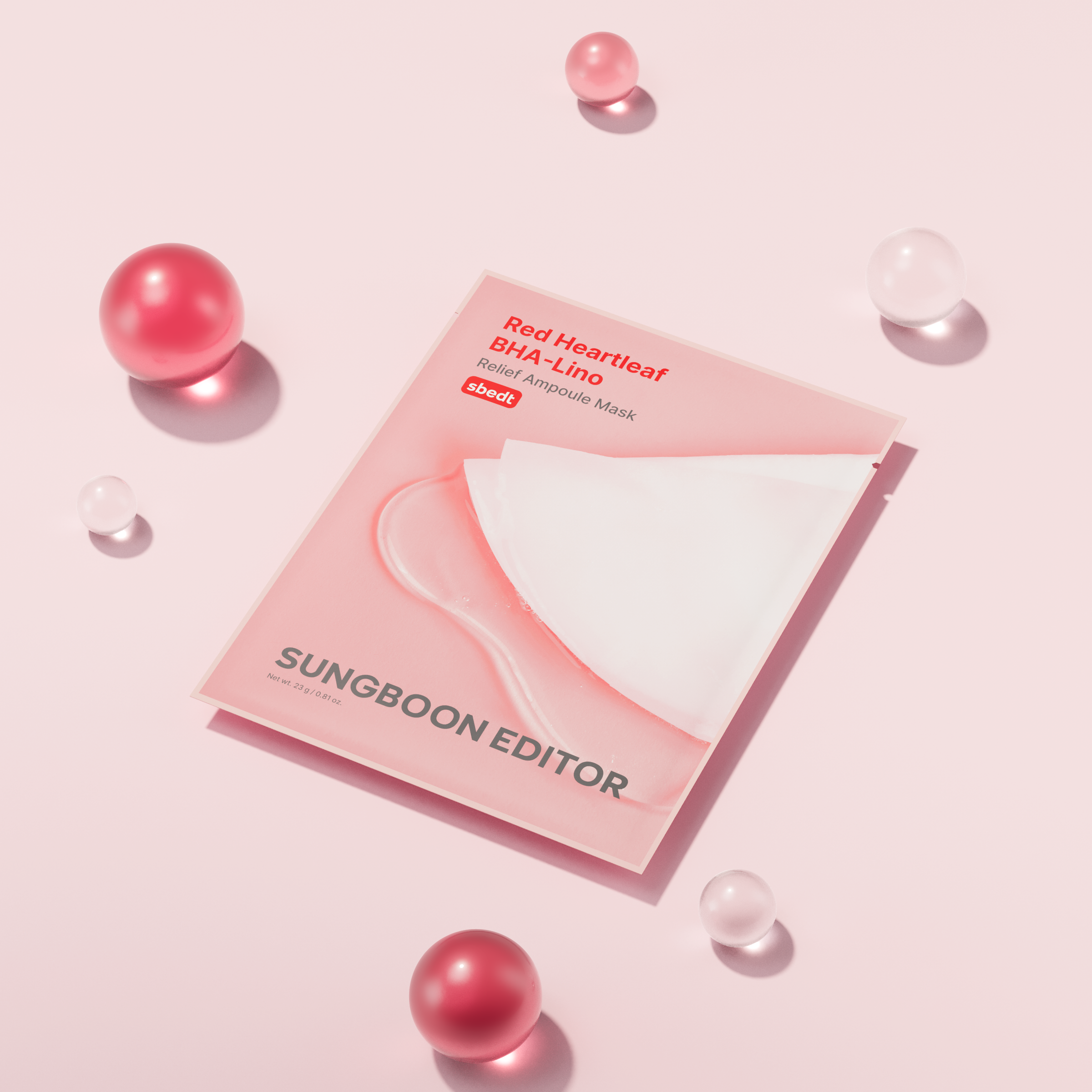 SUNGBOON EDITOR Red Houttuynia BHA Masque en tissu 10 pièces