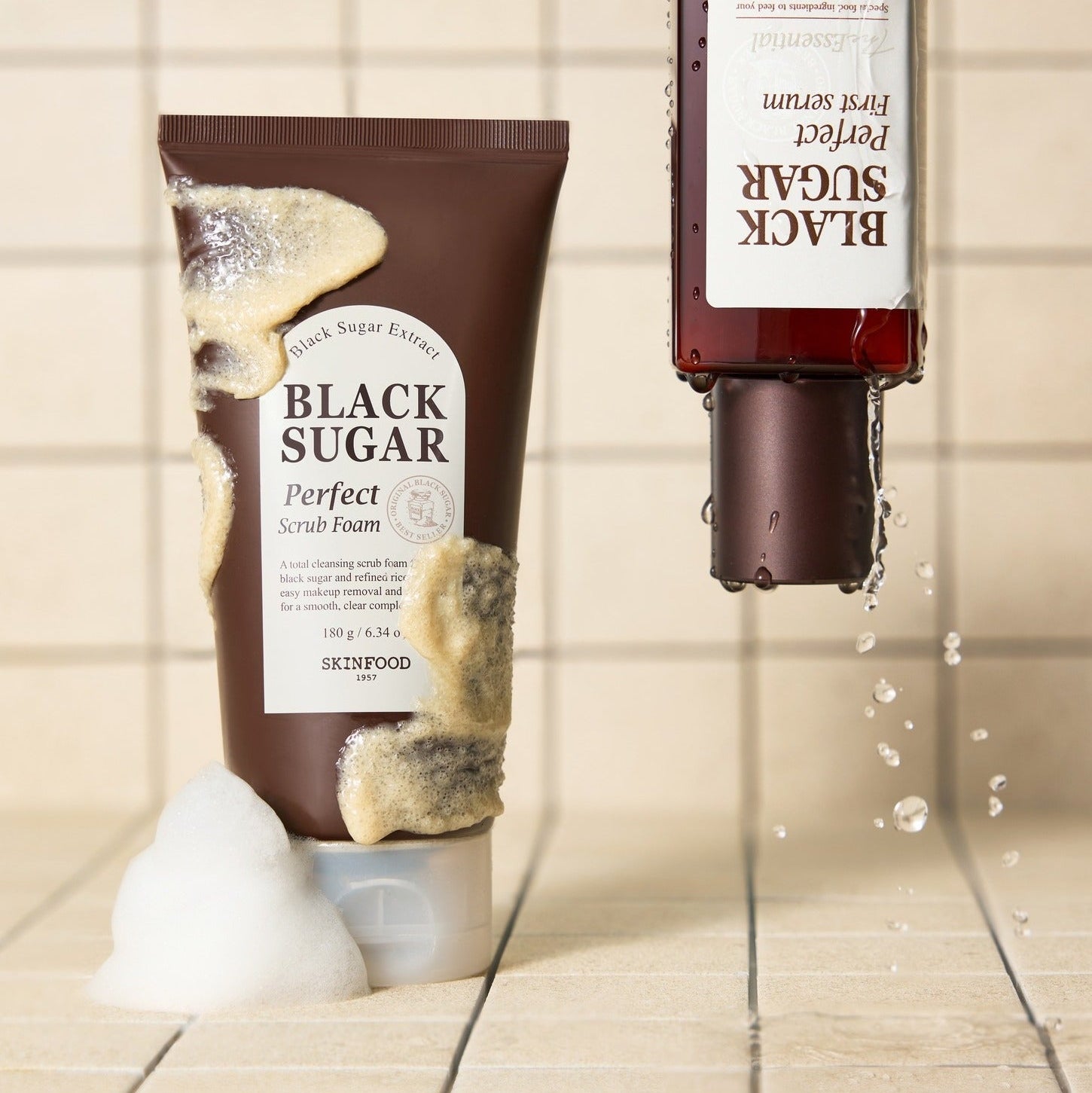 SKINFOOD Black Sugar Perfect Scrub Foam 180g