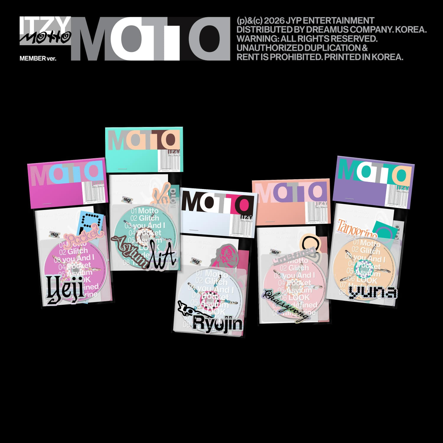 ITZY - [Motto] MEMBER Ver. (Random 1 of 5) - Album Kpop Ma Petite Corée
