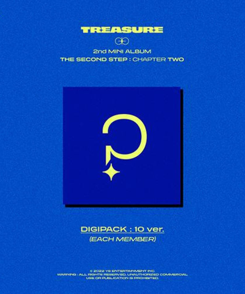 TREASURE - 2nd MINI ALBUM [THE SECOND STEP : CHAPTER TWO] (DIGIPACK ver.) ver. : jaquette Kpop bleue, étoiles, digipack 10 ver.