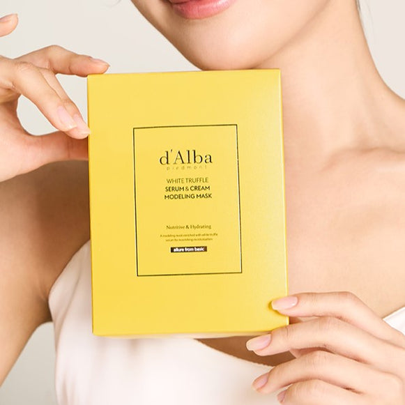 D'ALBA White Truffle Serum & Cream Modeling Mask [Nutritive/ Hydrating] 66g x4