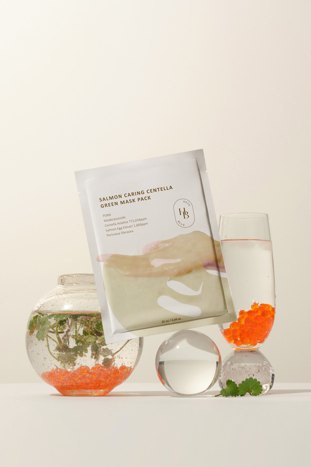 HEVEBLUE Masque en Tissu Salmon Centella PDRN 7 pièces