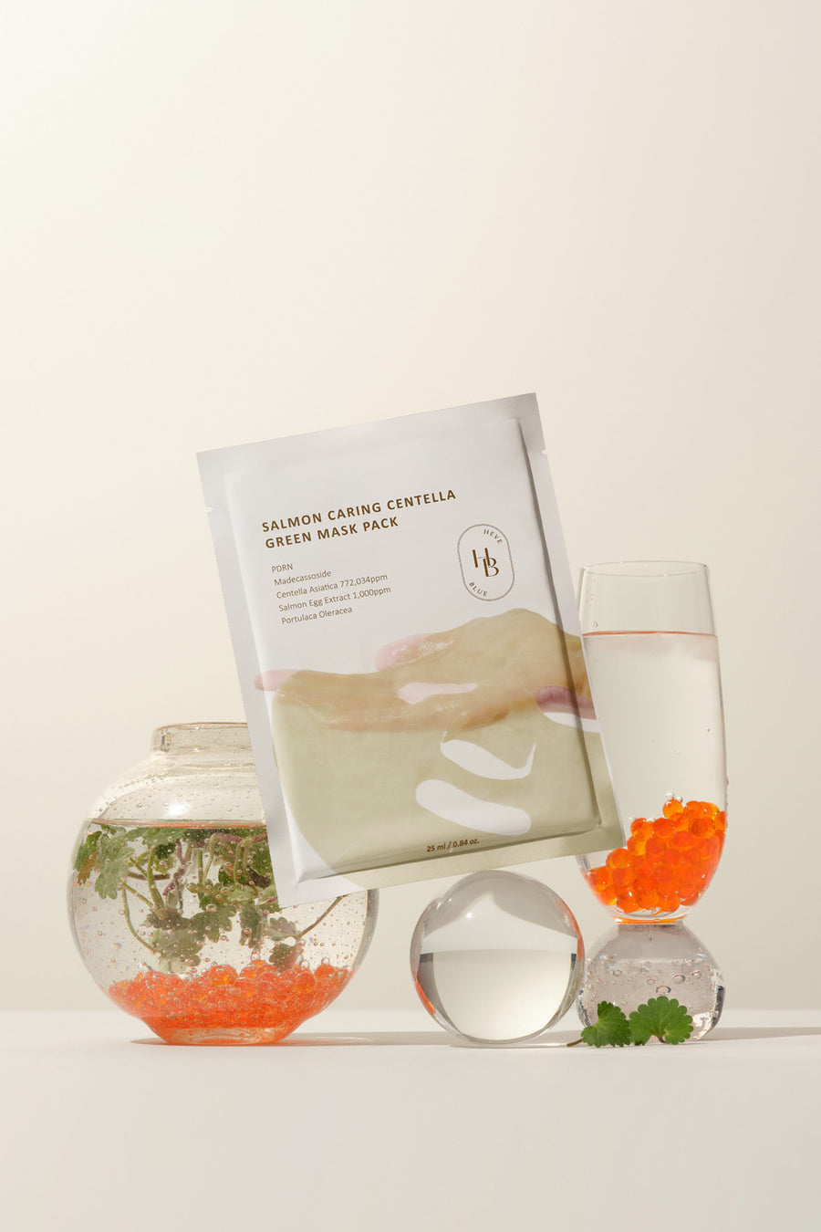 HEVEBLUE Masque en Tissu Salmon Centella PDRN 7 pièces