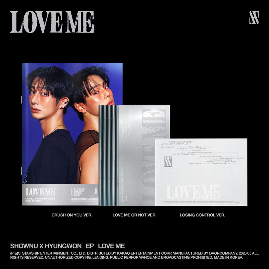 SHOWNU X HYUNGWON - EP [LOVE ME] (LOVE ME OR NOT VER. / LOSING CONTROL VER. /CRUSH ON YOU VER.) (Set of 3) - Album Kpop