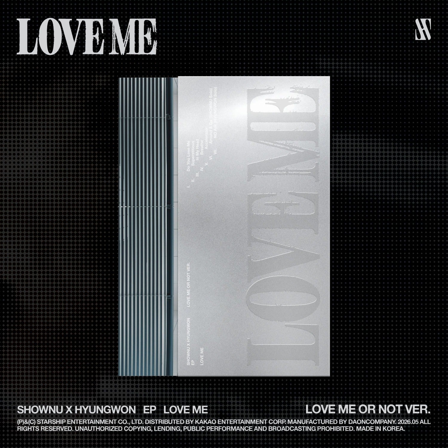 SHOWNU X HYUNGWON - EP [LOVE ME] (LOVE ME OR NOT VER.) - Album Kpop Ma Petite Corée