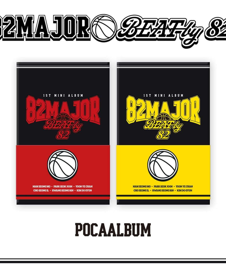 82MAJOR - [BEAT by 82] POCAALBUM (Random) - Album Kpop, pocaux/jaquettes 82MAJOR Beats, couleurs rouge et jaune
