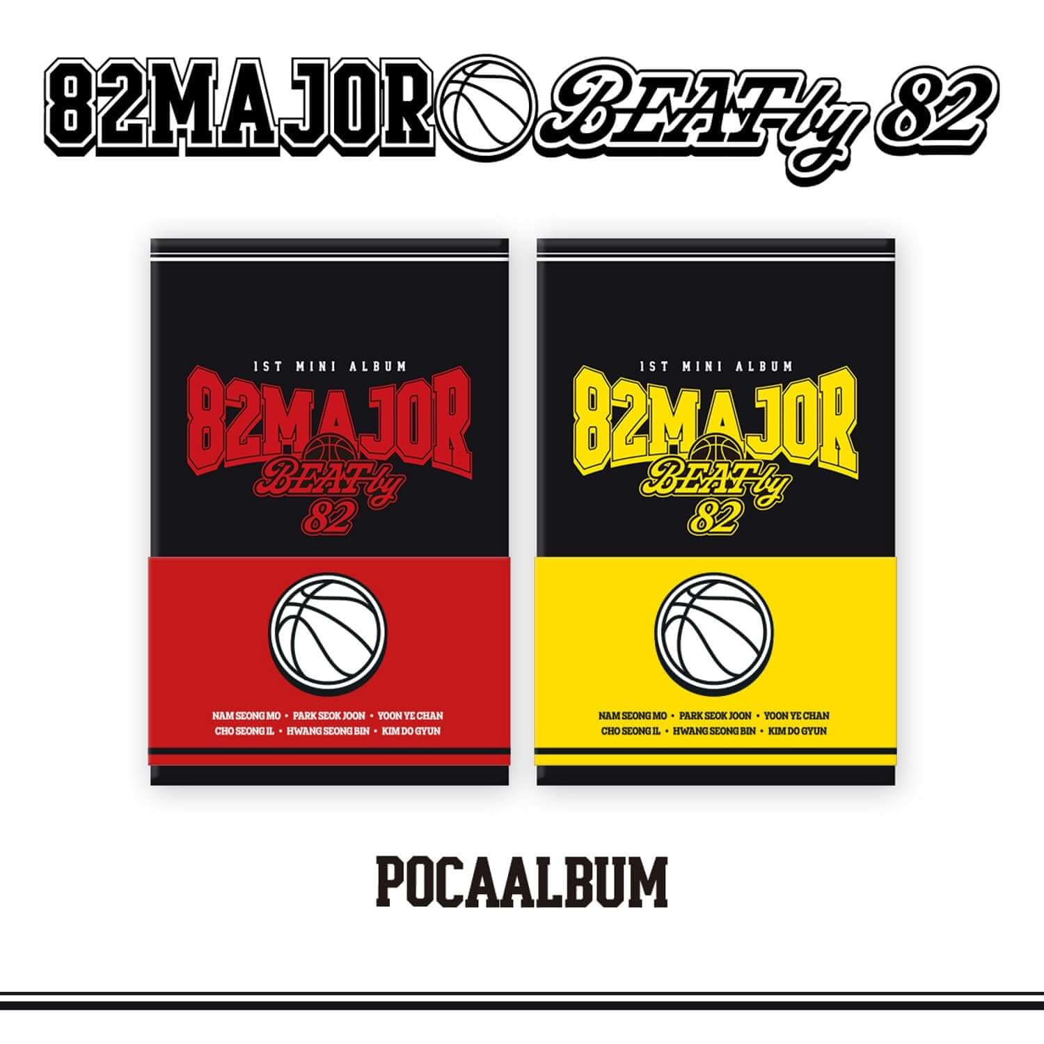 82MAJOR - [BEAT by 82] POCAALBUM (Random) - Album Kpop, pocaux/jaquettes 82MAJOR Beats, couleurs rouge et jaune
