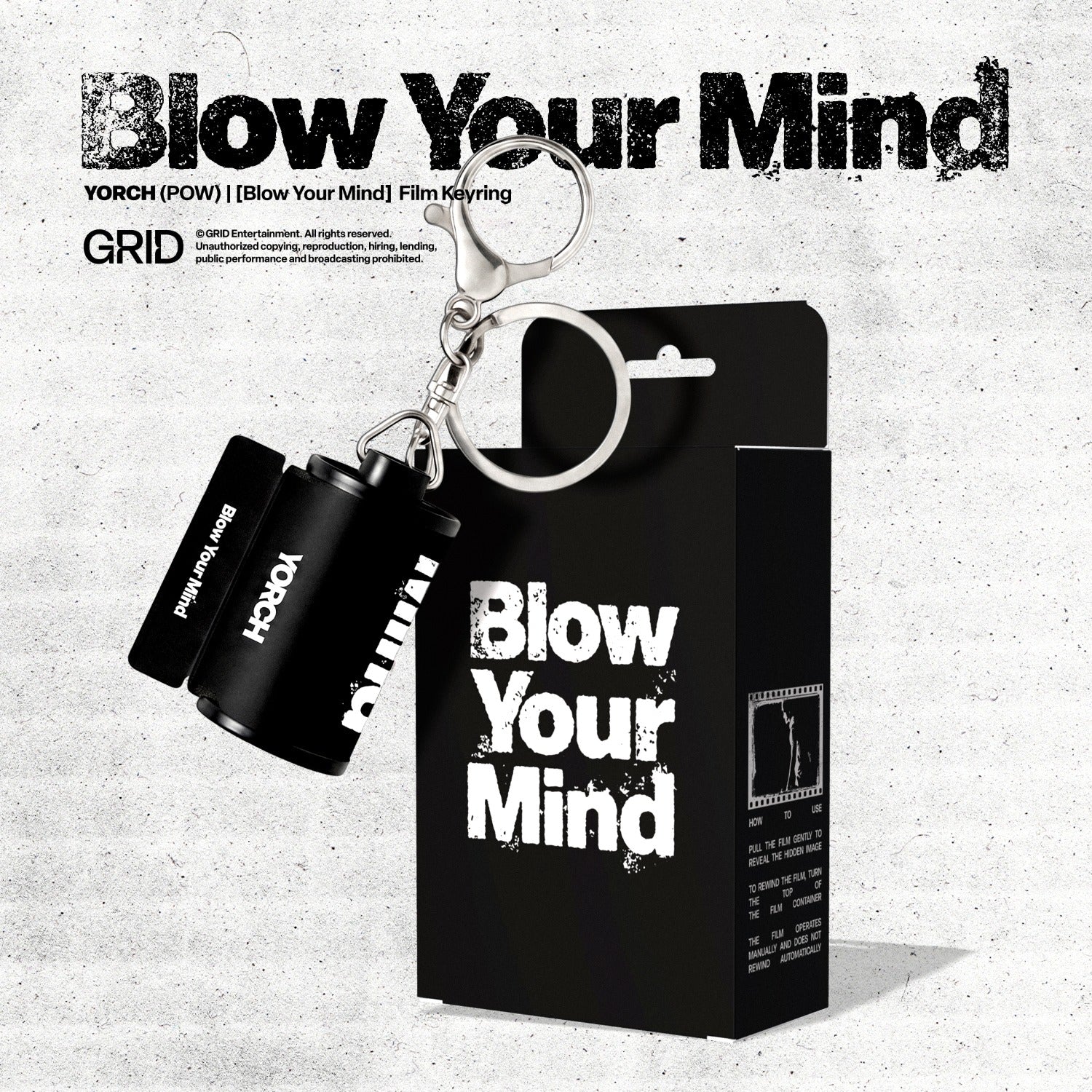 YORCH - YORCH (POW) - 'Blow Your Mind' Film Keyring (Dark Ver.) - Album Kpop Ma Petite Corée