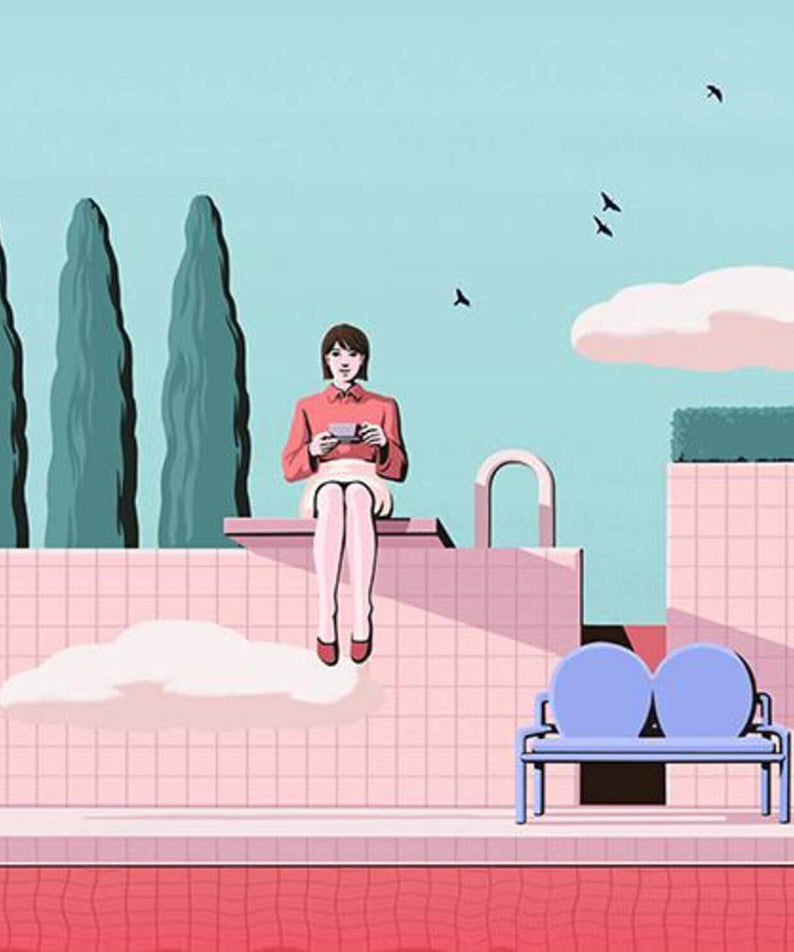 9001 (NINETY O ONE) - Album Kpop : couverture avec illustration rétro, scène urbaine pastel et personnages, ambiance dreamy.