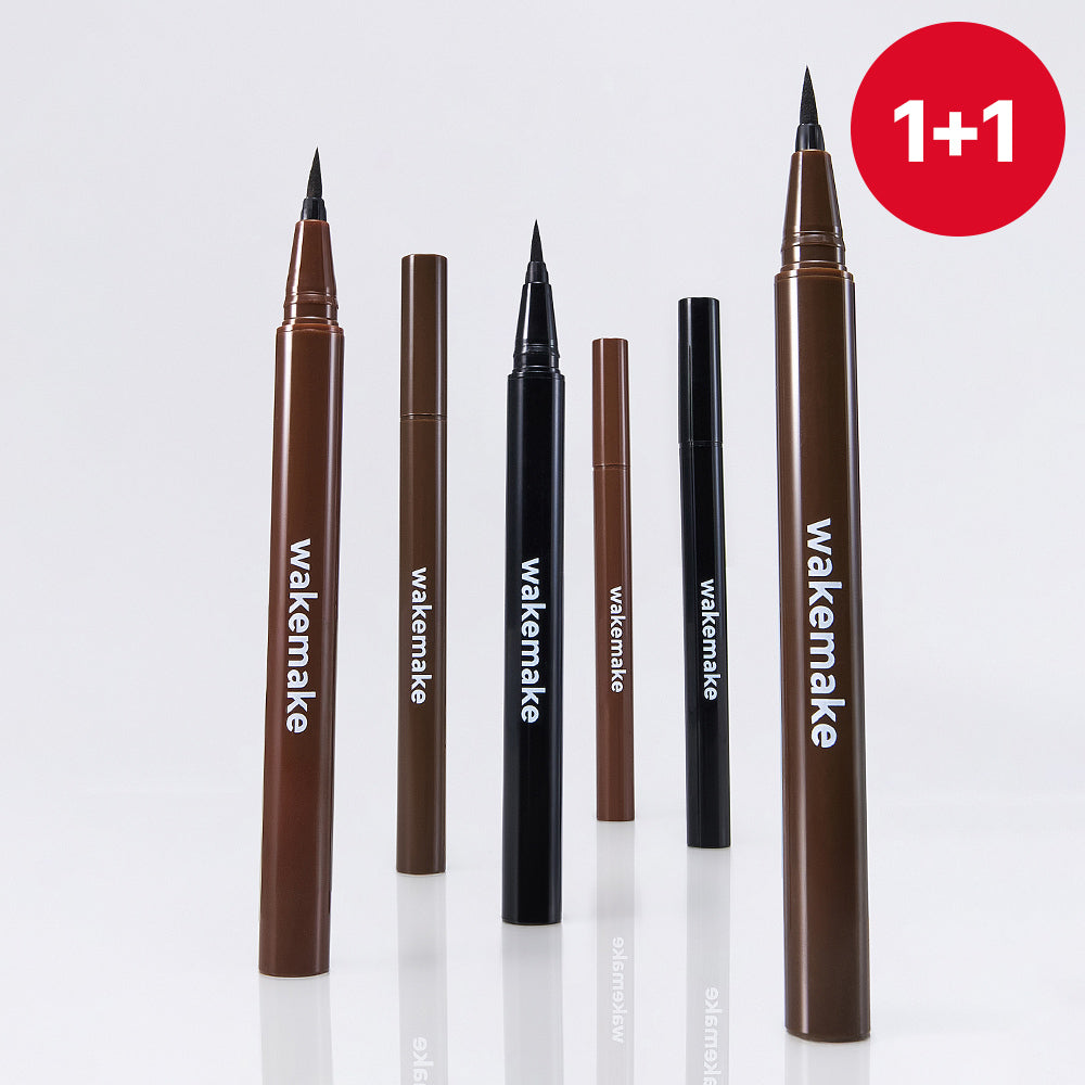 WAKEMAKE Any-Proof Pen Eyeliner (1+1 Set) - Eyeliner coréen