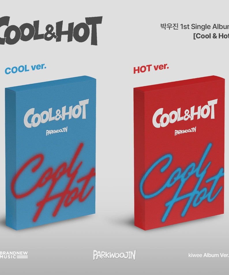 AB6IX - 1st Single Album [Cool & Hot] (Cool Ver. / Hot Ver.) (Random 1 of 2) - Album Kpop, boîtiers bleu/rouge