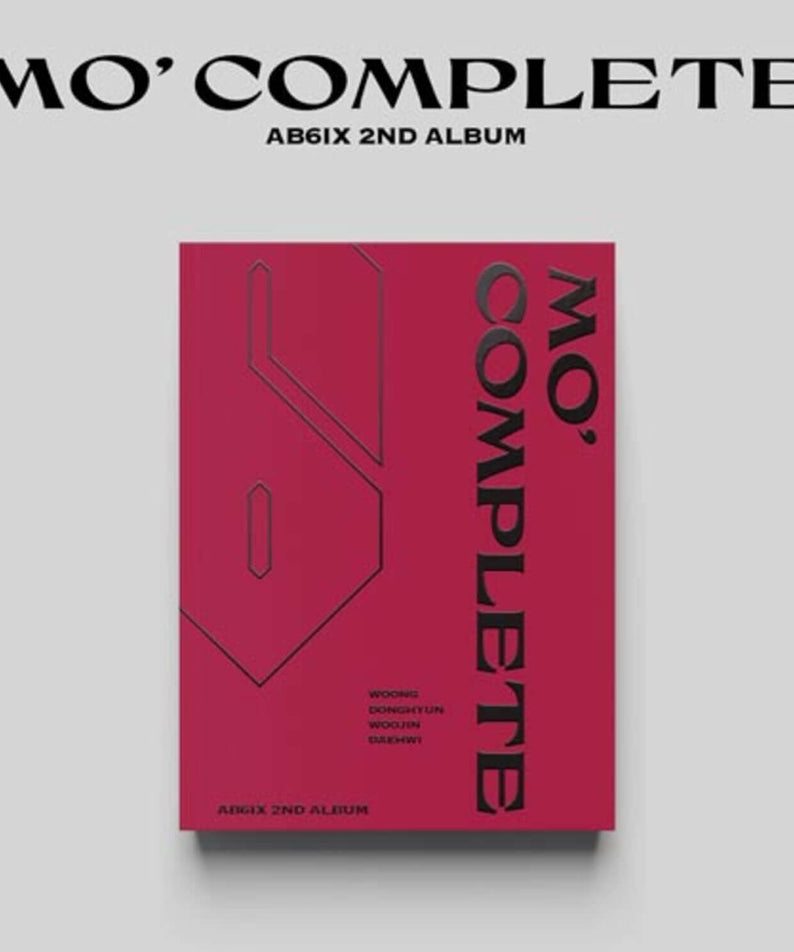 AB6IX - 2ND ALBUM [MO’ COMPLETE] (S Ver.) - Album Kpop : pochette rouge sur fond clair, visuel AB6IX.