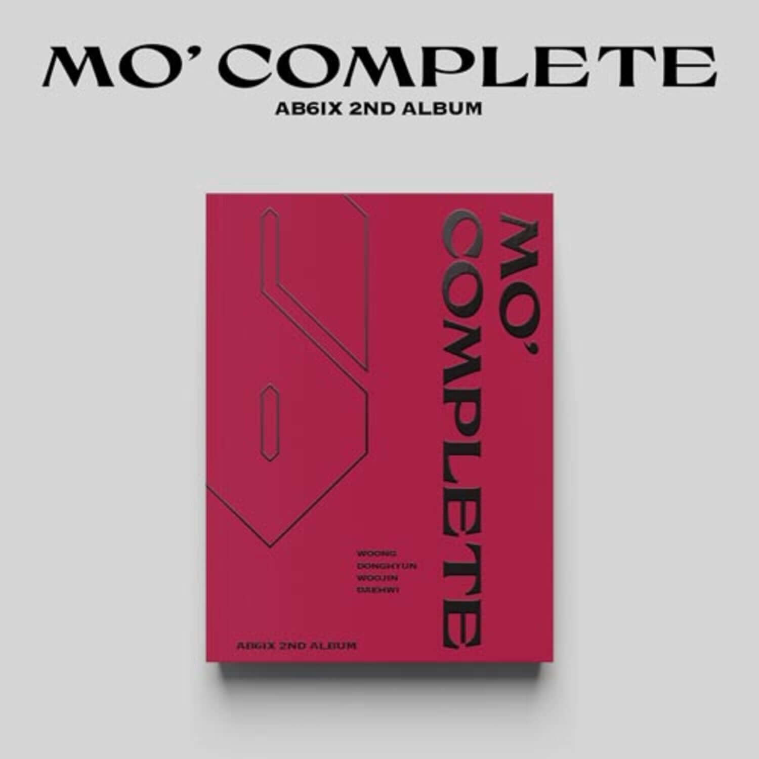 AB6IX - 2ND ALBUM [MO’ COMPLETE] (S Ver.) - Album Kpop : pochette rouge sur fond clair, visuel AB6IX.