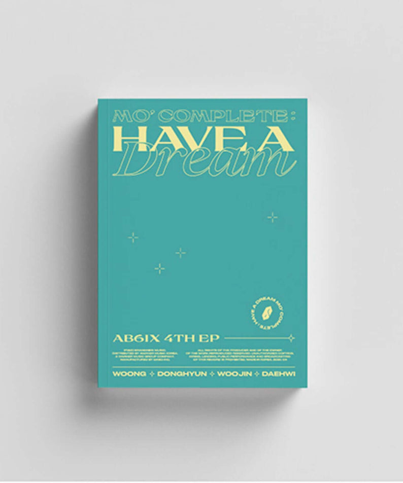 AB6IX - 4TH EP [MO’ COMPLETE : HAVE A DREAM] (HAVE Ver.) - Album Kpop : pochette turquoise sur fond clair