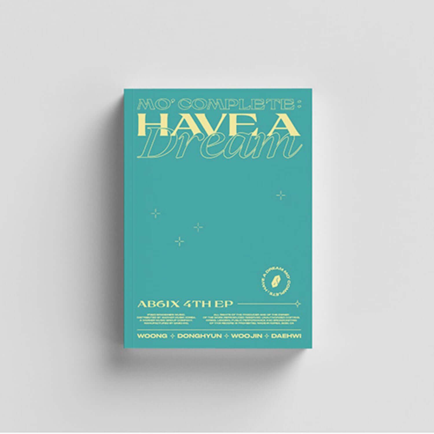 AB6IX - 4TH EP [MO’ COMPLETE : HAVE A DREAM] (HAVE Ver.) - Album Kpop : pochette turquoise sur fond clair