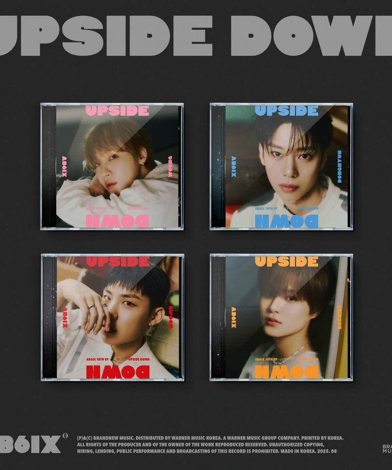 AB6IX - AB6IX 10TH EP [UPSIDE DOWN] (JEWEL VER.) (Set of 4) - Album Kpop, visuel coffrets photo AB6IX sur fond noir